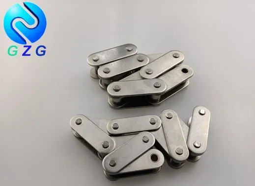 Catena di trasporto a passo doppio in acciaio inossidabile Lato dritto